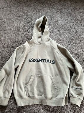 ESSENTIALS Men's Sandstone Logo Hoodie